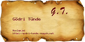 Gödri Tünde névjegykártya