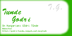 tunde godri business card